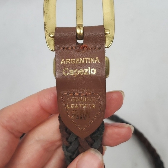 Vintage‎ Capezio Rainbow Leather Braided Belt - Picture 4 of 4
